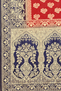 SATYAM WEAVES Women's  Banarasi Cotton Silk Saree With Blouse Piece