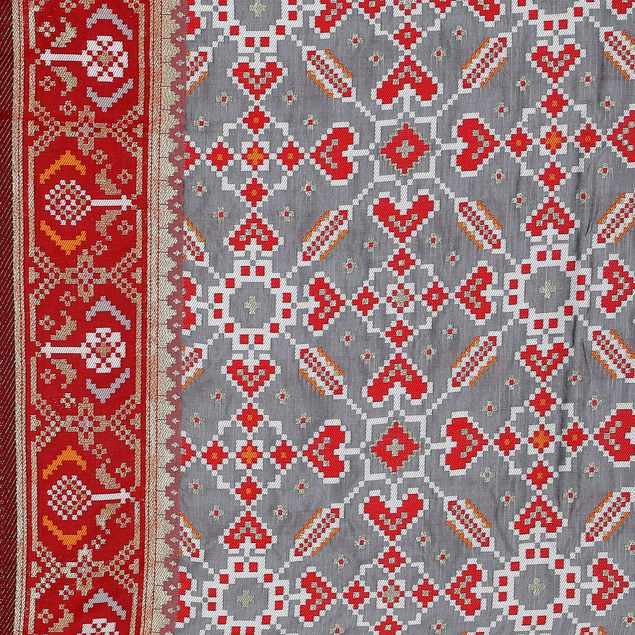 KAPAAHA Women's  Woven Silk Blend Patola Dupatta/Chunni Enough