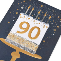 American Greetings 90th Birthday Card (Such A Wonderful Day) Cake w Candles