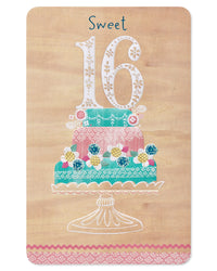 American Greetings 16th Birthday Card for Her (Sweet 16 Cake) Sweet 16 Cake