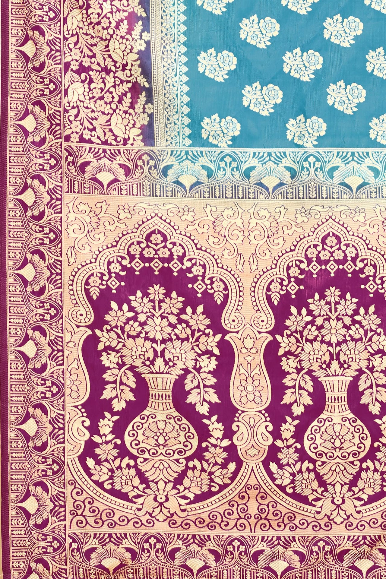 SATYAM WEAVES Women's  Banarasi Cotton Silk Saree With Blouse Piece