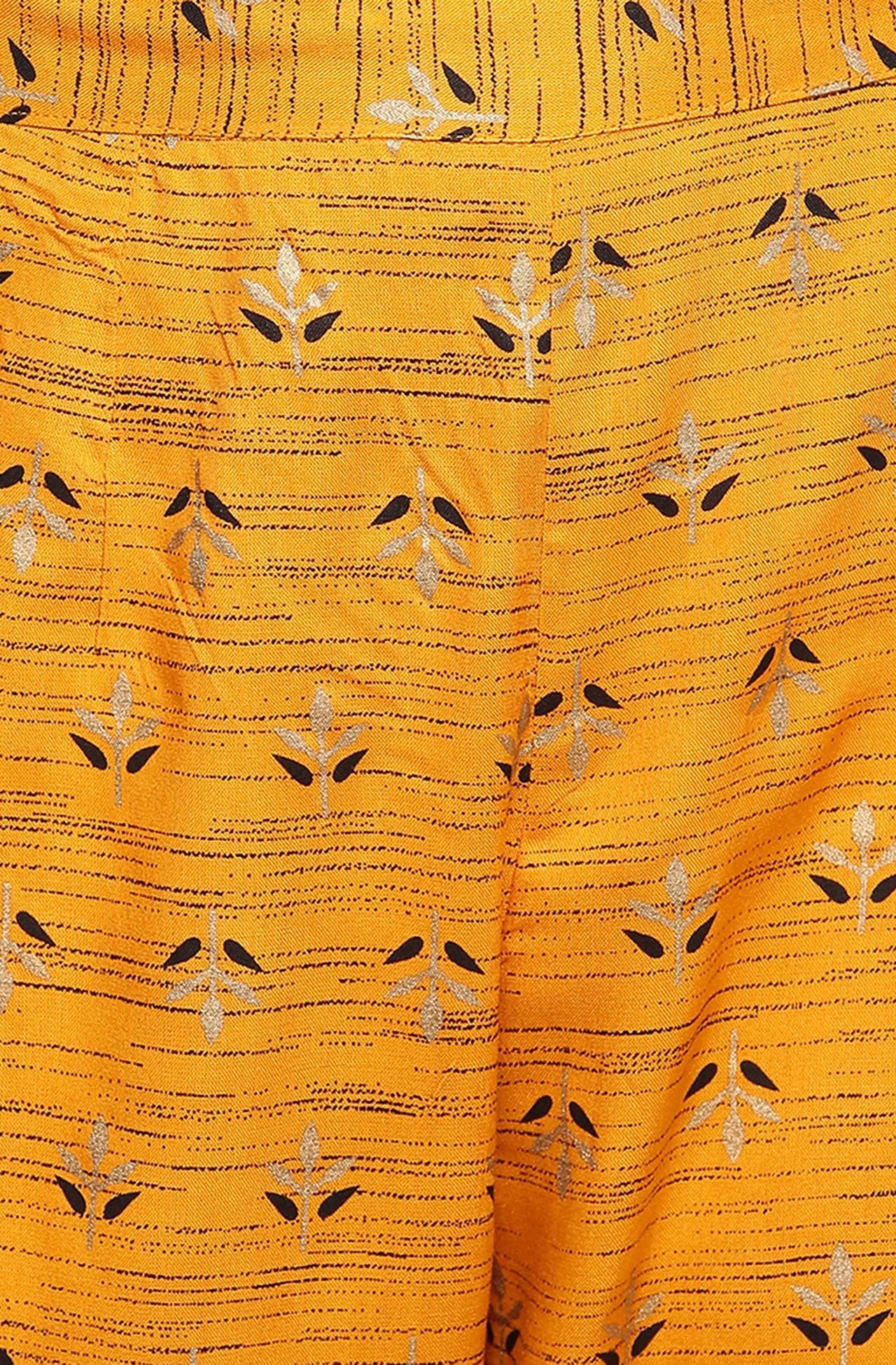 Janasya Women's  Mustard Rayon Straight Kurta with Pant and Dupatta