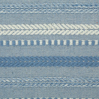 DII Farmhouse Braided Stripe Table Runner Collection, 15x108 (15x113, Fringe Included), Stonewash Blue 15x108