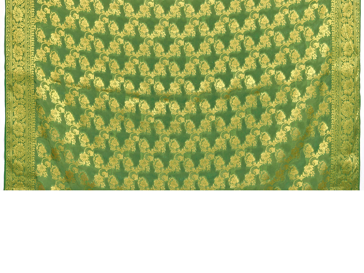 Vardha Women's  Chiffon Silk Saree with Unstitched Blouse Piece - Zari Woven Work Sarees for Wedding