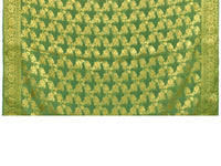 Vardha Women's  Chiffon Silk Saree with Unstitched Blouse Piece - Zari Woven Work Sarees for Wedding