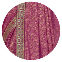 MIRCHI FASHION Women's  Stylish Lycra Foil Printed Design with Zari Woven Lace Work Saree with Blouse Piece