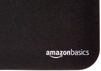 Basics Square Mouse Pad, Cloth with Rubberized Base, Standard, Black Single