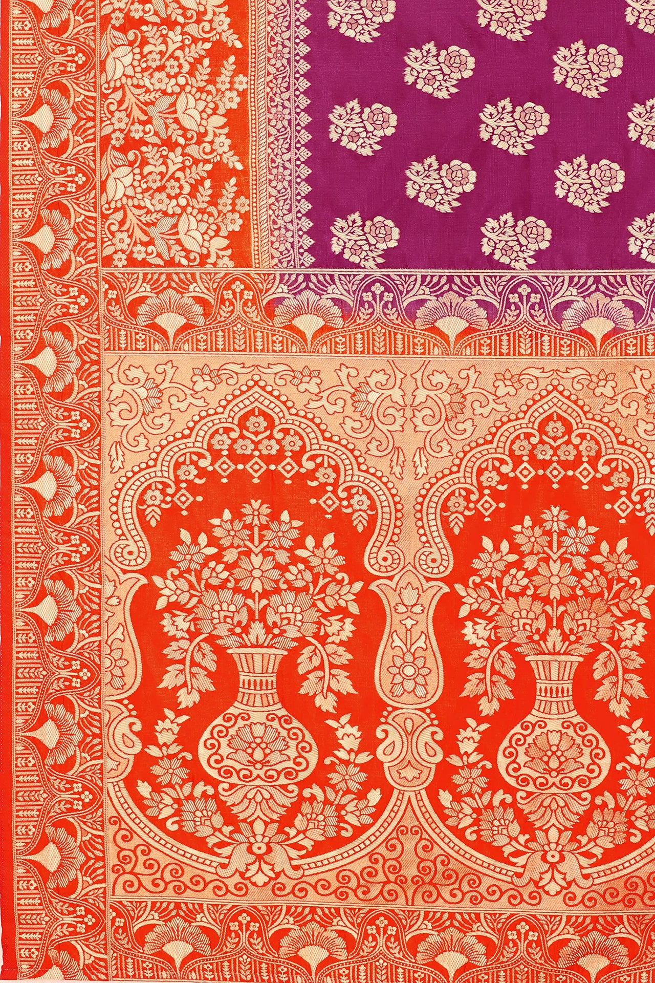 SATYAM WEAVES Women's  Banarasi Cotton Silk Saree With Blouse Piece