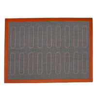 Basics Silicone Non-Stick Eclair Baking Mat, Reusable, Easy to Clean, 2 Pack, Black/Red/White, Rectangular, 15.7