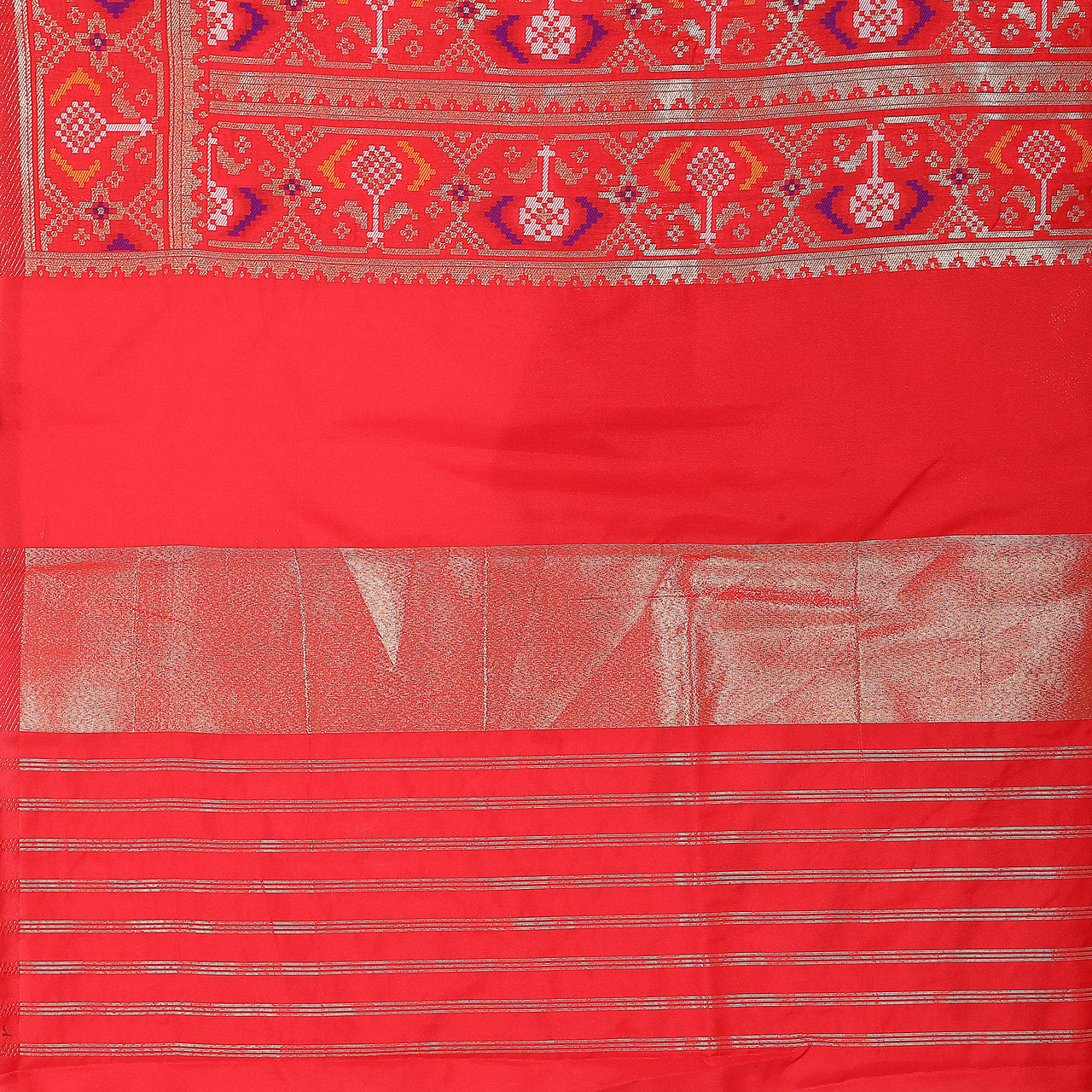 KAPAAHA Women's  Woven Silk Blend Patola Dupatta/Chunni