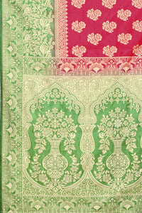 SATYAM WEAVES Women's  Banarasi Cotton Silk Saree With Blouse Piece