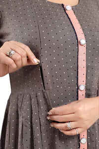 Priscilla RAYON COTTON FEEDING KURTIS FOR WOMEN WITH ZIPPERS 1122