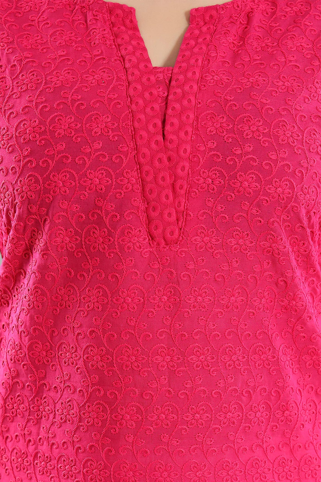 QUEEN SHIELD Women's  Formal & Casual Cotton Chikan-Kari Kurta (4444.)