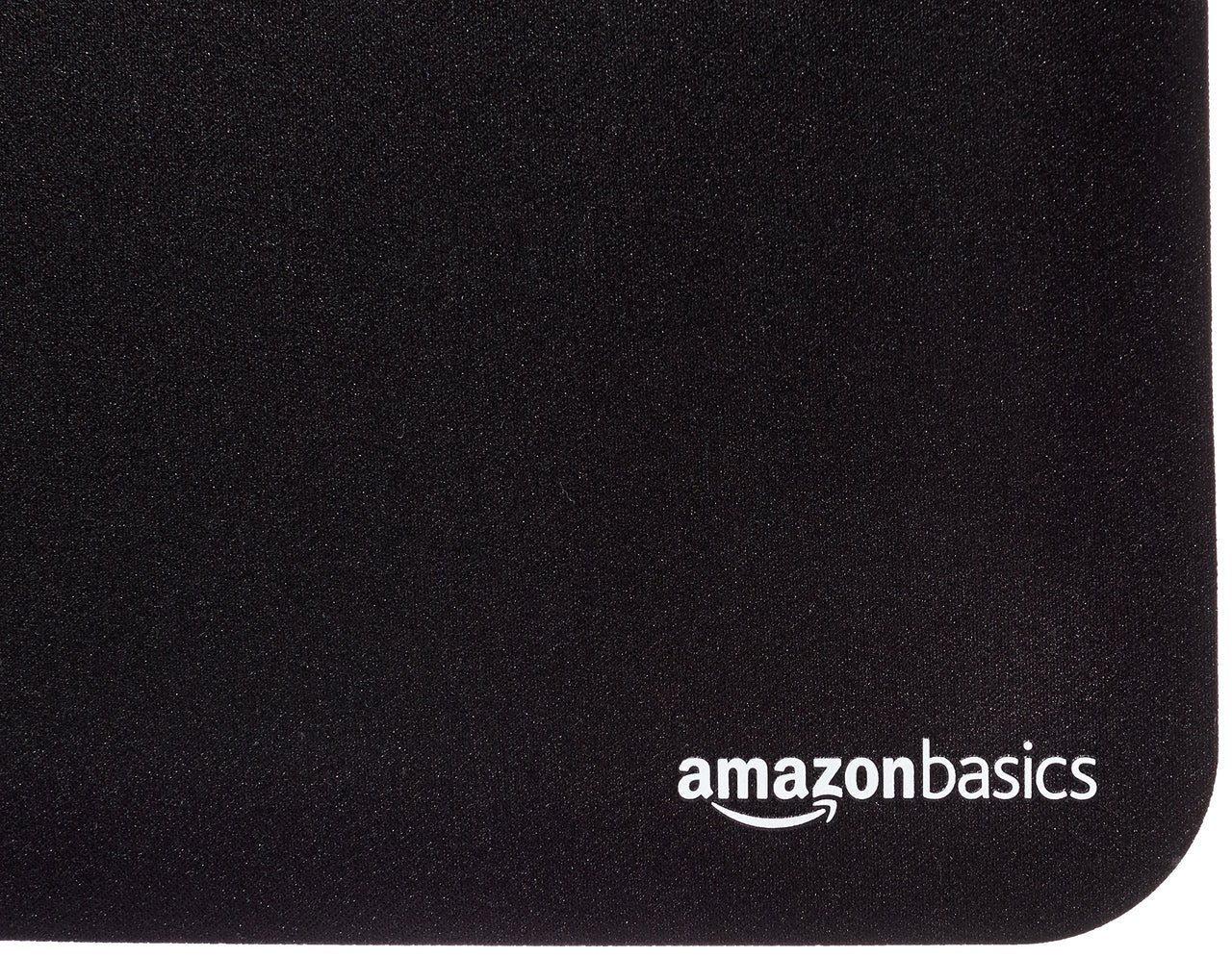 Basics Large Extended Computer Rectangular Mouse Pad, Black Single