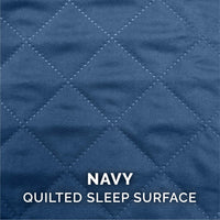 Furhaven Replacement Dog Bed Cover Quilted Sofa-Style, Machine Washable - Navy, Jumbo Plus (XX-Large) Cover Only 53.0
