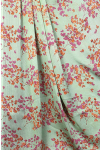 MIRCHI FASHION Women's  Stylish Chiffon Floral Printed Saree with Blouse Piece