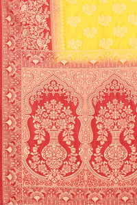 SATYAM WEAVES Women's  Banarasi Cotton Silk Saree With Blouse Piece