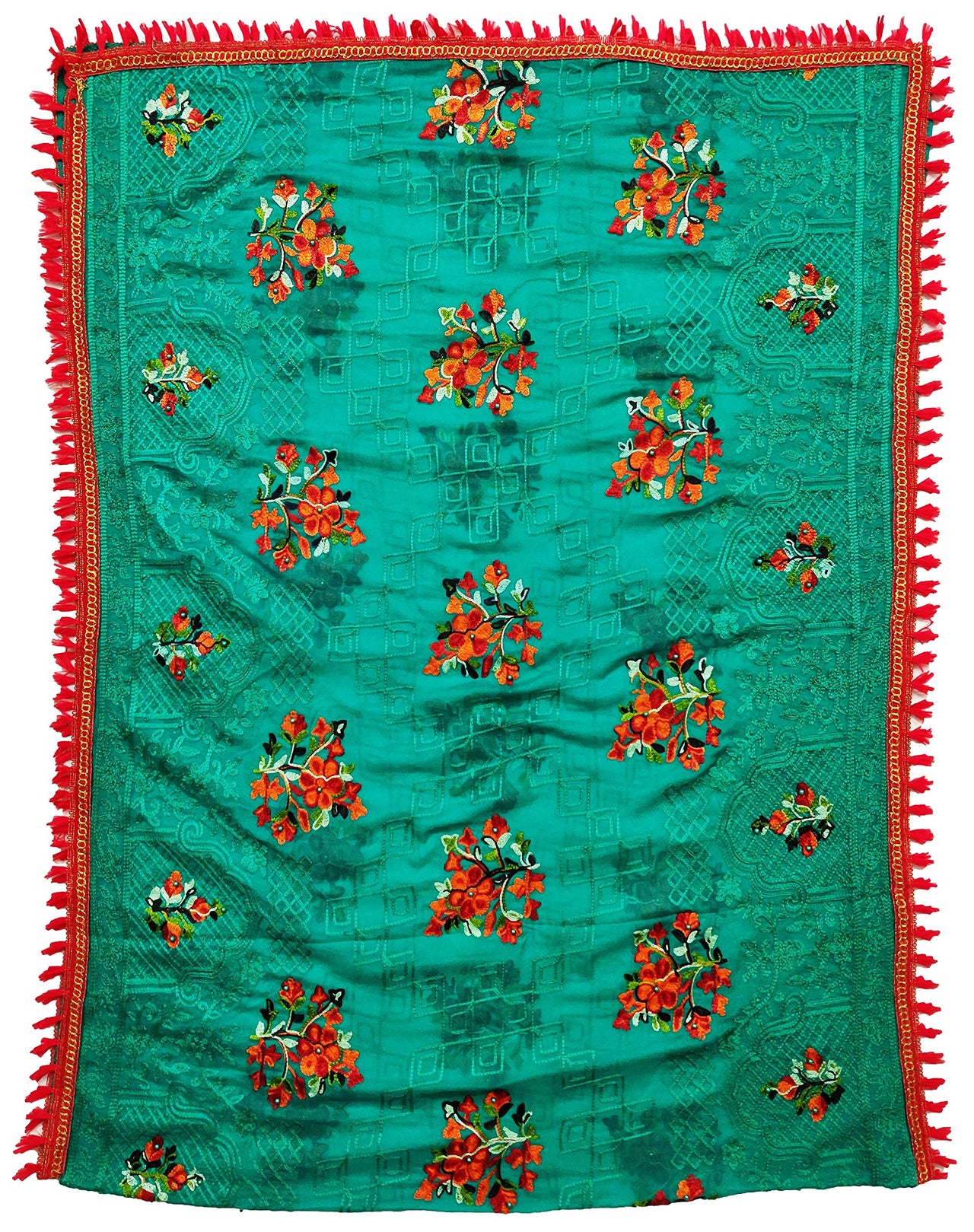 AAHIRA Women Jam Cotton Unstitched Salwar Suit Dress Material With Heavy Embriodery And Phulkari Dupatta(Free Size, Vidhya)