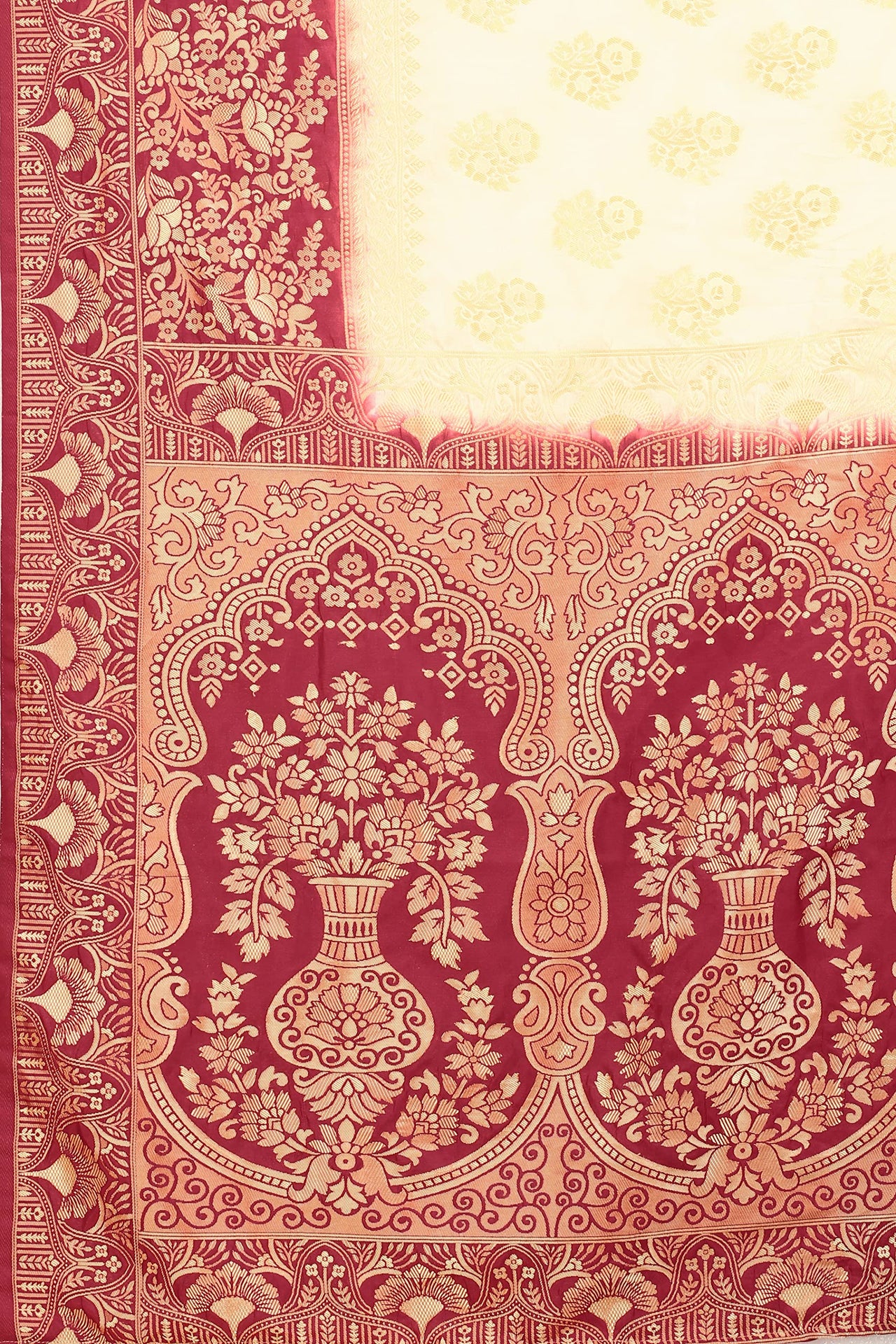 SATYAM WEAVES Women's  Banarasi Cotton Silk Saree With Blouse Piece