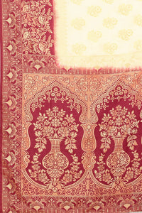 SATYAM WEAVES Women's  Banarasi Cotton Silk Saree With Blouse Piece