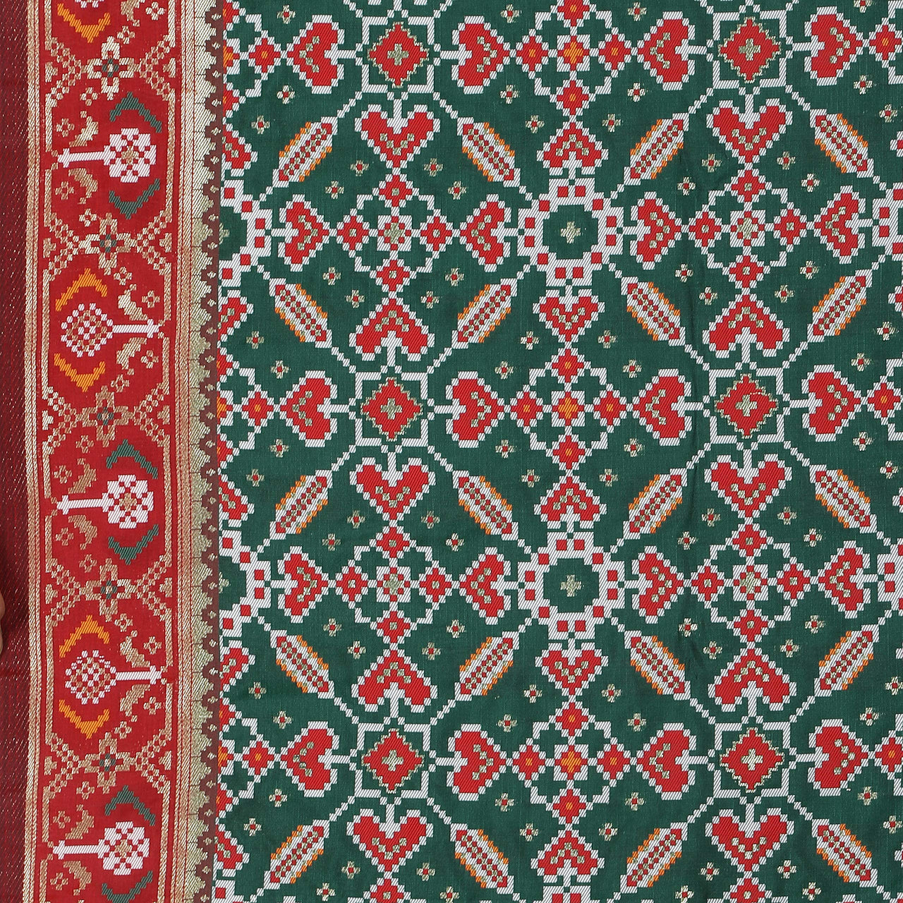 KAPAAHA Women's  Woven Silk Blend Patola Dupatta/Chunni Enough