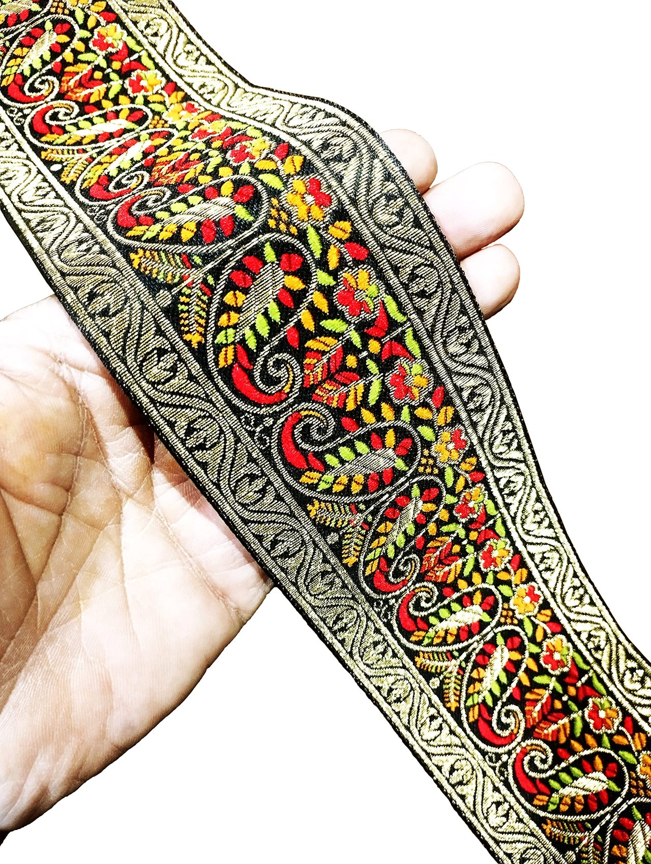 CARTZEYE Women's  Saree Falls Lace Border Reel Jacquard Woven Heavy Design Work for Saree, Kurti, Dresses, Bandhani, Lehenga, Decorative Ribbon