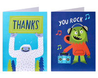 American Greetings Thank You Cards with Envelopes for Kids, Bright Blue (48-Count)