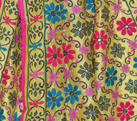 tweedle Chanderi Phulkari/Fulkari Dupatta for Women in Madhubani Kantha Embroidery