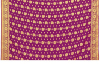 Vardha Women's  Chiffon Silk Saree with Unstitched Blouse Piece - Zari Woven Work Sarees for Wedding