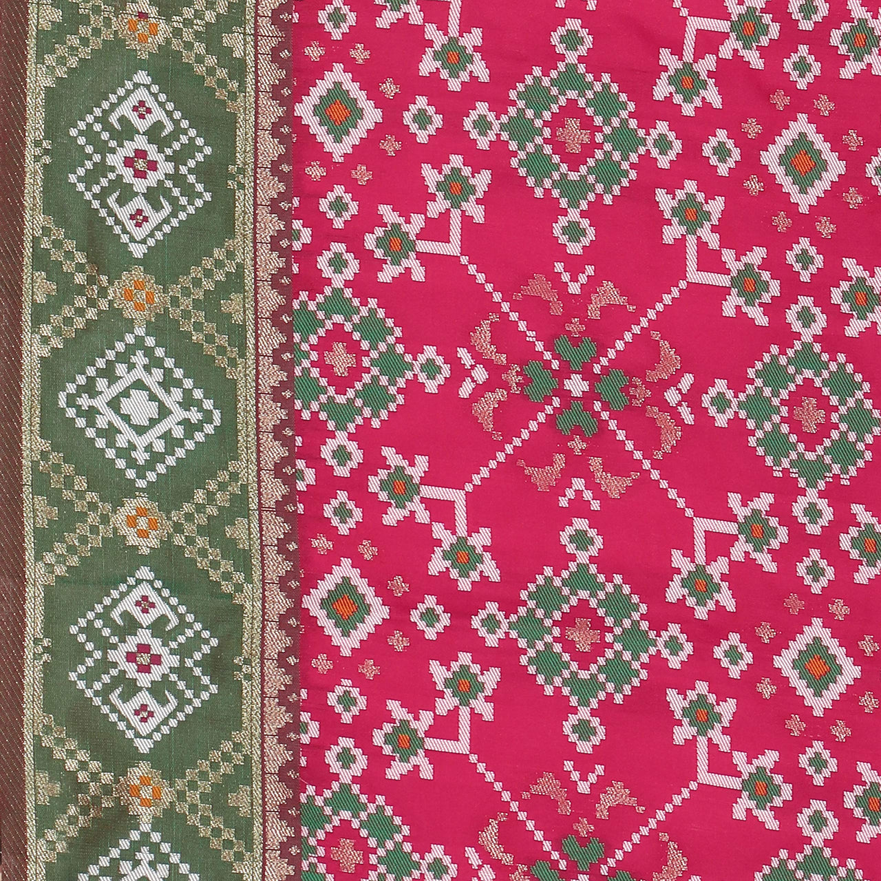 KAPAAHA Women's  Woven Design Silk Blend Dupatta Free Size