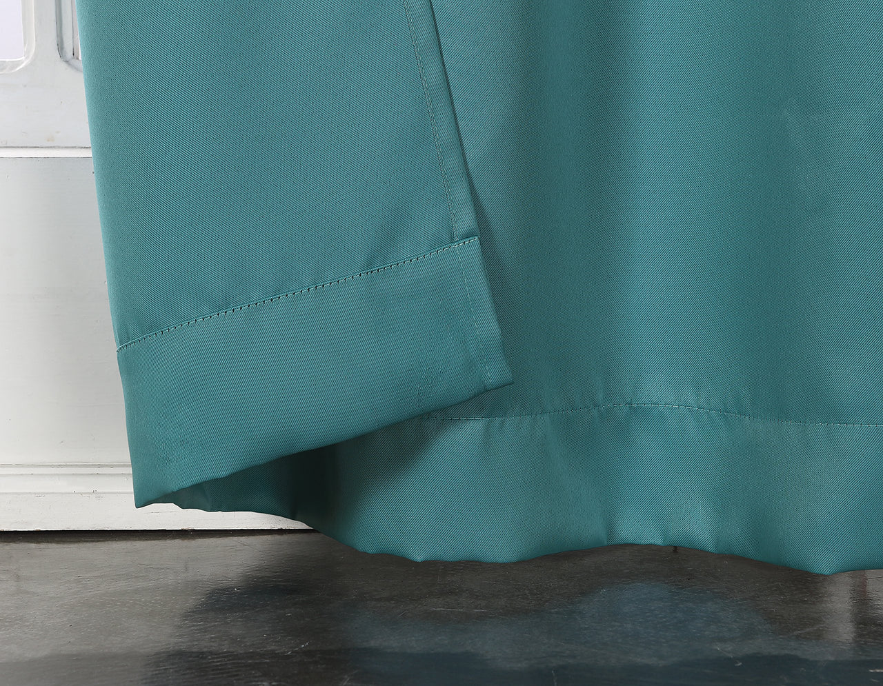 Sun Zero Easton Energy Saving Blackout Rod Pocket Curtain Panel, 40" x 84", Marine 40" x 84"