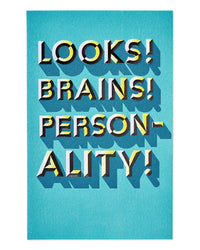 American Greetings Birthday Card for Him (Looks! Brains! Personality!)