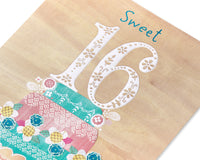 American Greetings 16th Birthday Card for Her (Sweet 16 Cake) Sweet 16 Cake