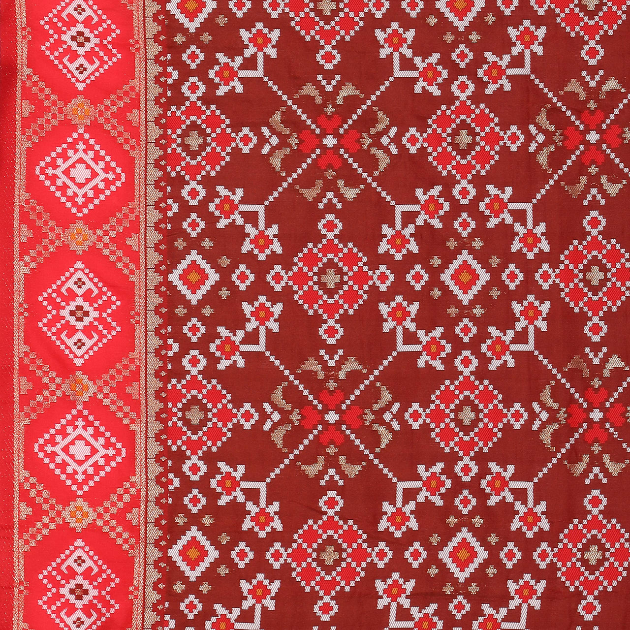 KAPAAHA Women's  Woven Design Silk Blend Dupatta Free Size