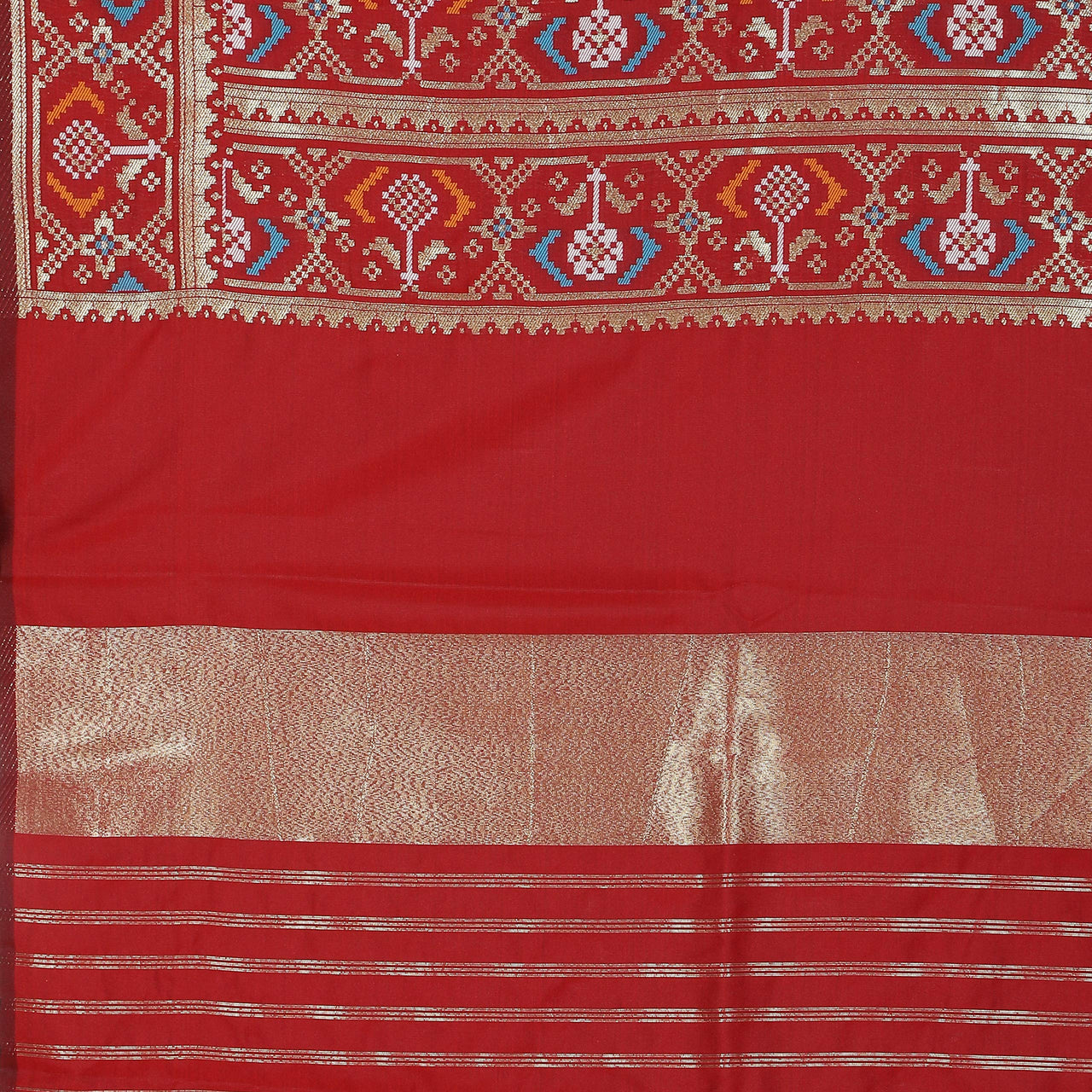 KAPAAHA Women's  Woven Silk Blend Patola Dupatta/Chunni