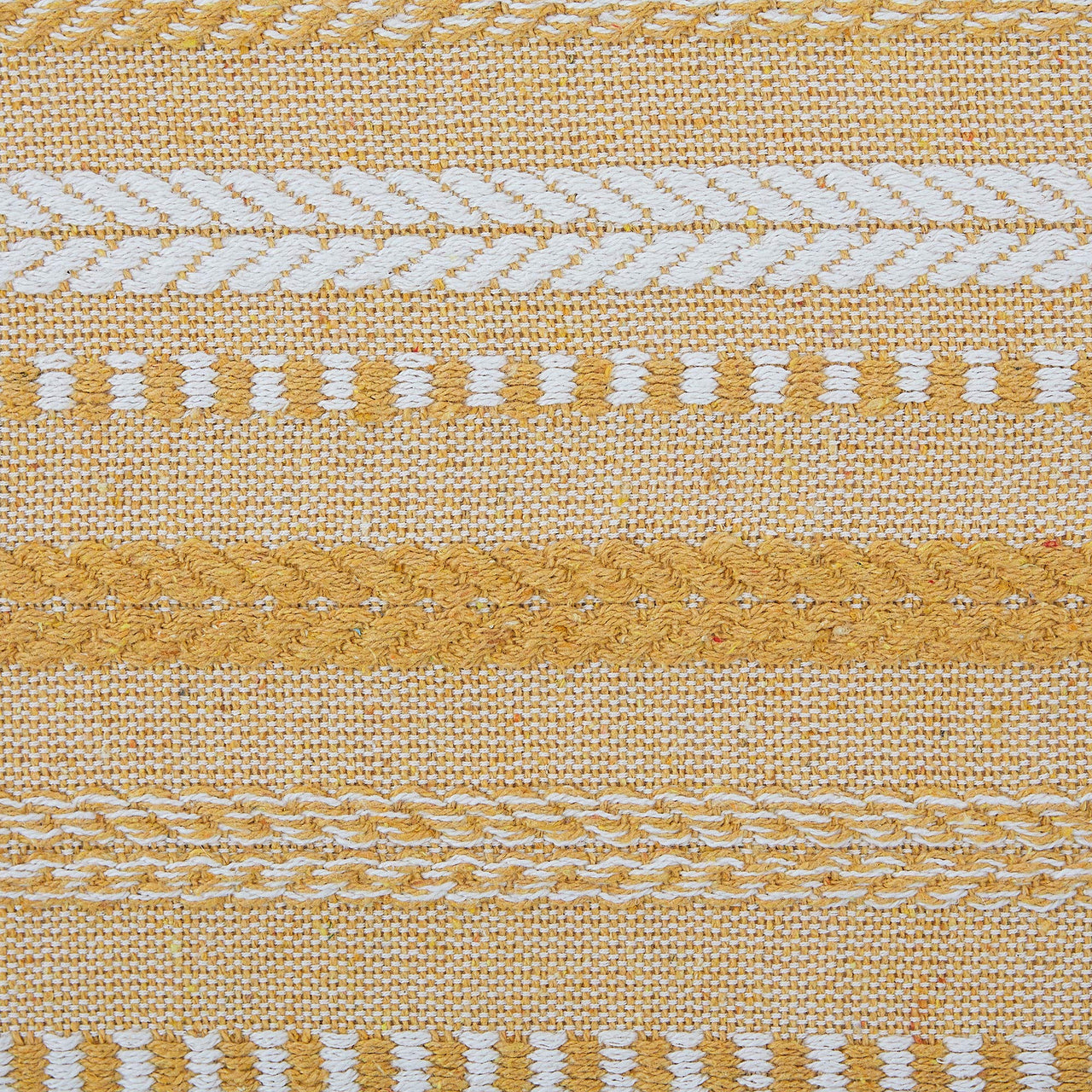 DII Farmhouse Braided Stripe Table Runner Collection, 15x72 (15x77, Fringe Included), Honey Gold 15x72" (15x77", Fringe Included) Striped