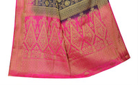 iZibra Women's  Pure Kanjivaram Silk Sraee Kanchipuram Pattu Sarees With Blouse Piece