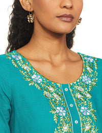 Aurelia Women Polyester Kurta & Palazzo With Dupatta Set