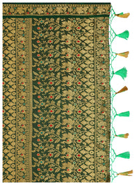 MIMOSA Art silk Wedding saree Kanjivarm Pattu style With Contrast Blouse Color: Orange (4282-65-2D-PCH-BGRN)