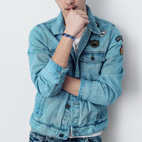 Triple Protection Bracelet 8MM Blue Tiger Eye Evil Eye Black Onyx Stone Bracelet Healing Crystal Natural Stone Beads Bracelet for Men Women Bring Prosperity Luck 8mm Blue Tiger Eye/Demon's  Eye/Black Onyx