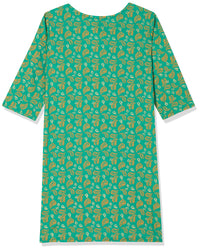 Amazon Brand - Jam & Honey Girl's  Cotton Regular Short Kurti PEACH 2 2 Years-3 Years