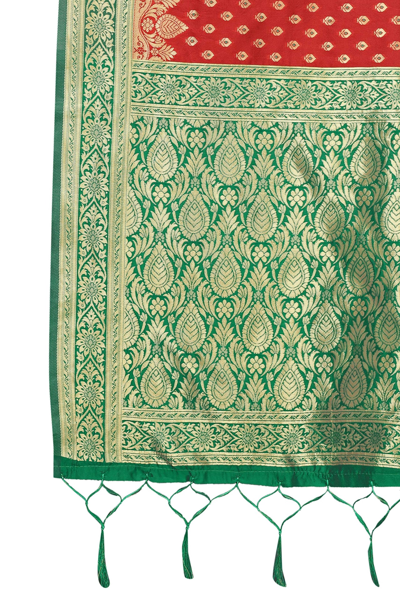 AKHILAM Women's  Banarasi silk woven Design Saree with Unstitched Blouse Piece(GNG220_QL_Parent)