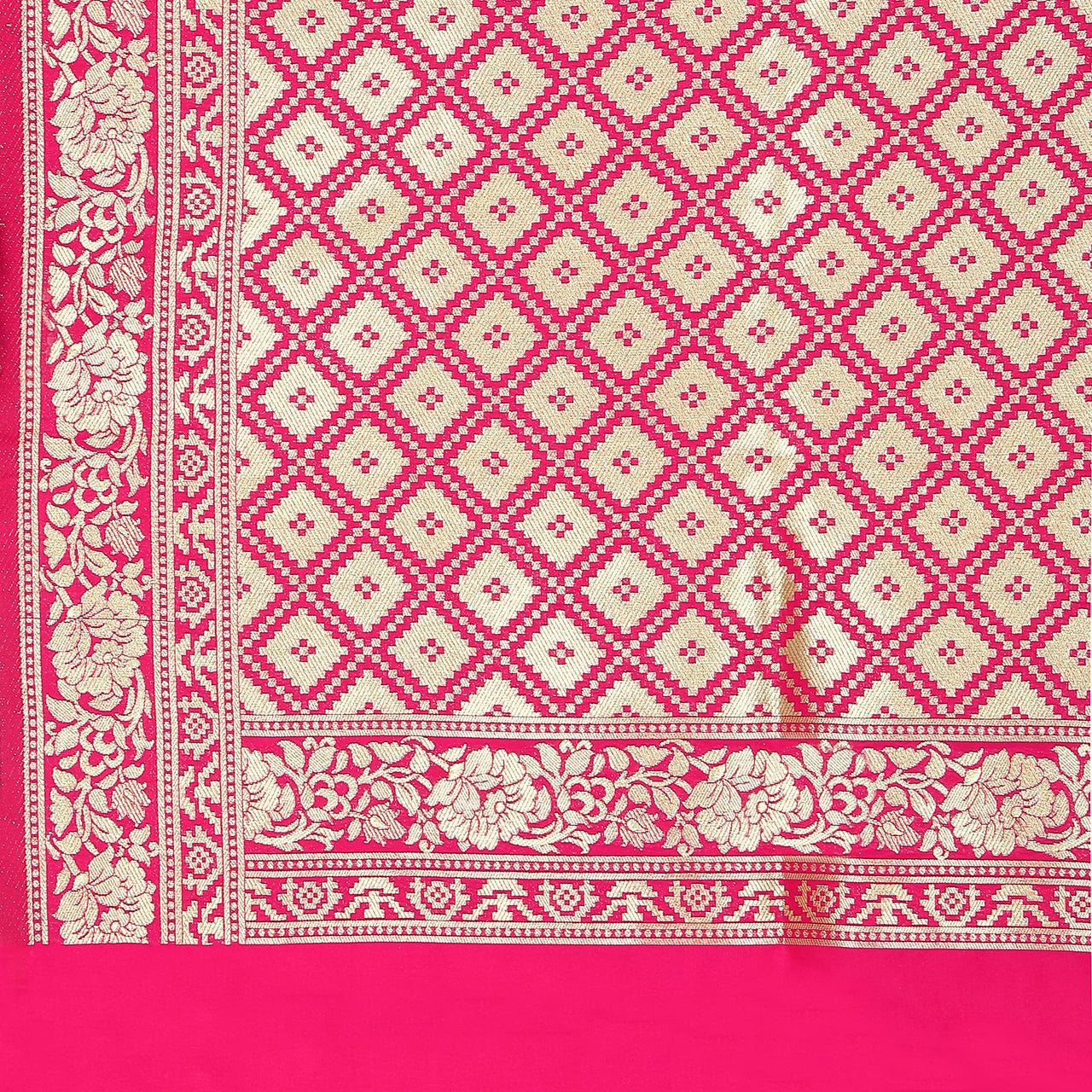 Kapaaha Women's  Woven Silk Blend Banarasi Zari Dupatta/Chunni, Width 45 Inch, Length 2.5 Meter