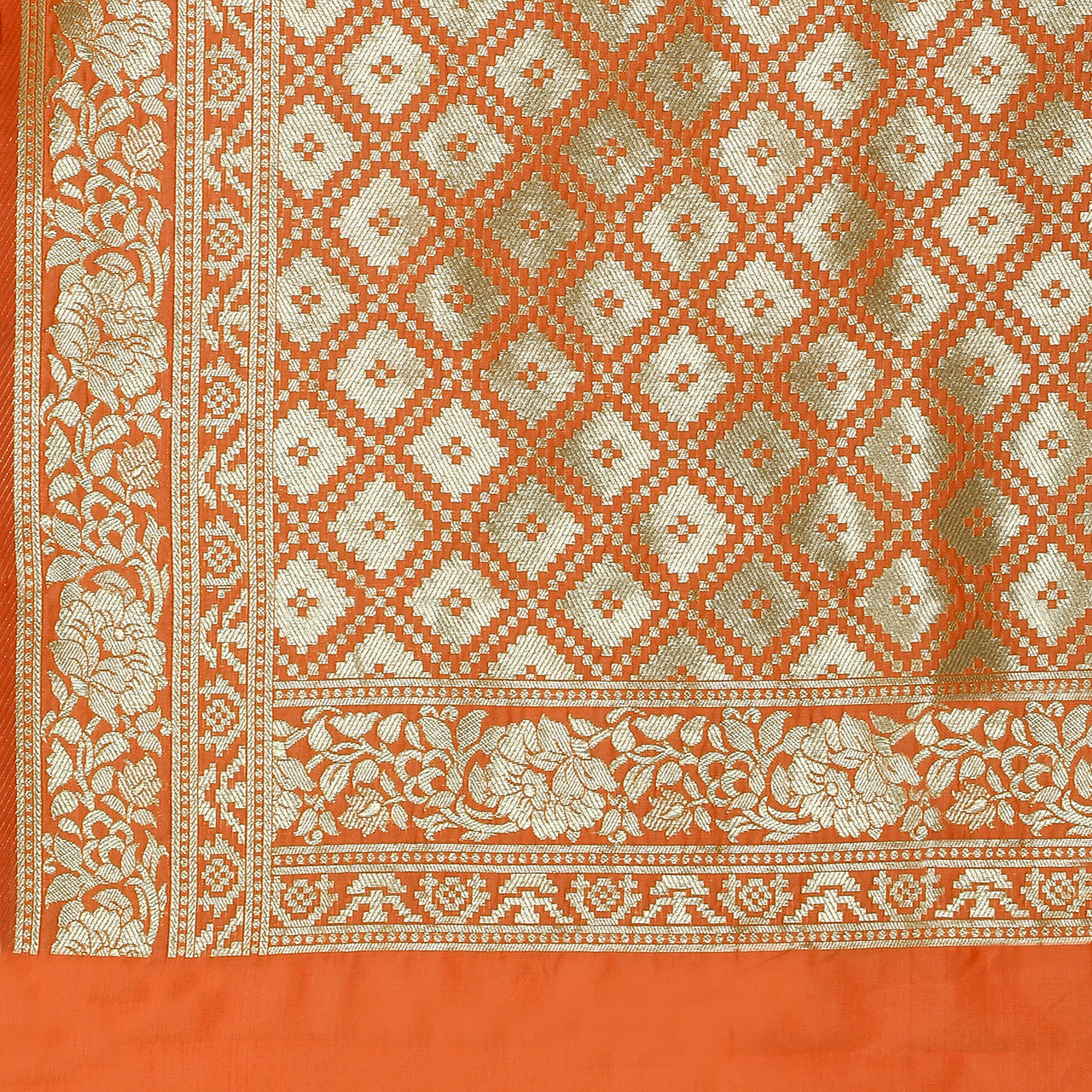 Kapaaha Women's  Woven Silk Blend Banarasi Zari Dupatta/Chunni, Width 45 Inch, Length 2.5 Meter