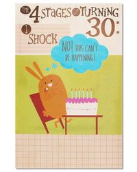 American Greetings Funny 30th Birthday Card (Four Stages) Four Stages 30th Birthday Card