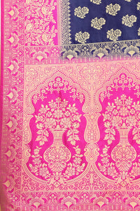 SATYAM WEAVES Women's  Banarasi Cotton Silk Saree With Blouse Piece