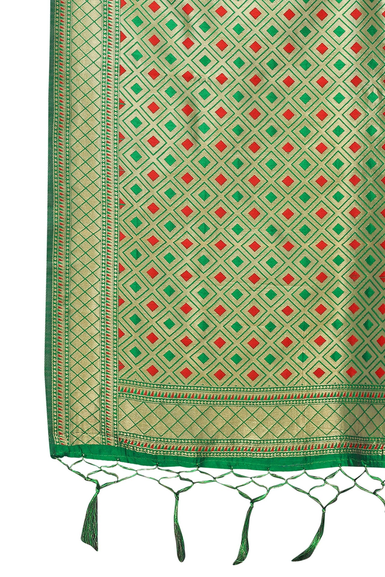 AKHILAM Women's  Banarasi silk woven Design Saree with Unstitched Blouse Piece(GNG220_QL_Parent)