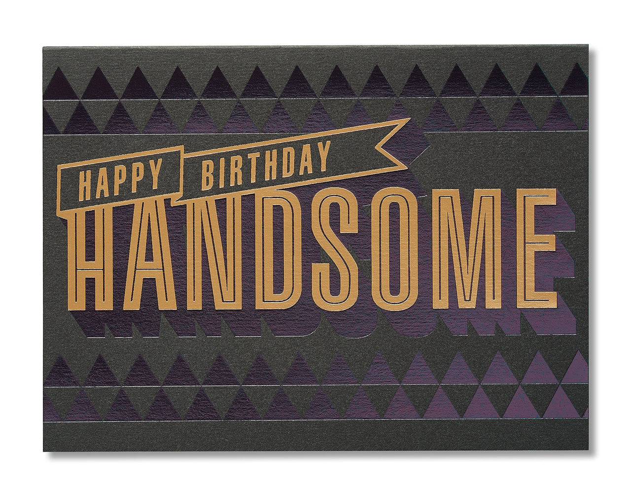 American Greetings Birthday Card for Him (Handsome) Dark Grey