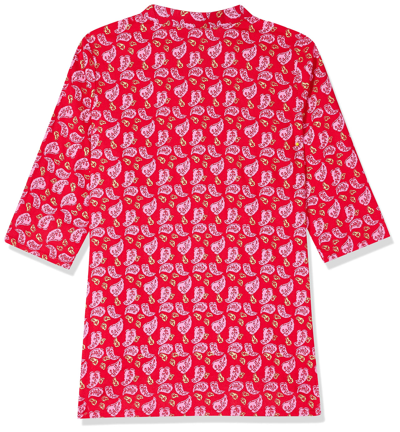 Amazon Brand - Jam & Honey Girl's  Cotton Regular Short Kurti PEACH 2 2 Years-3 Years