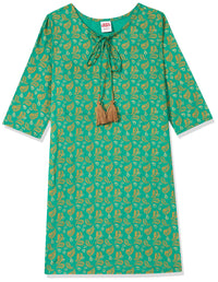 Amazon Brand - Jam & Honey Girl's  Cotton Regular Short Kurti PEACH 2 2 Years-3 Years